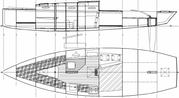 Didi 29 Retro radius chine plywood boat plans